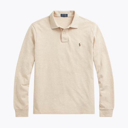 Ralph Lauren Langarm Polo-Shirt Aus Mesh-Baumwolle