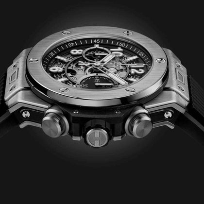 Hublot Big Bang Unico Silber Schwarz 44mm Herrenchronograph