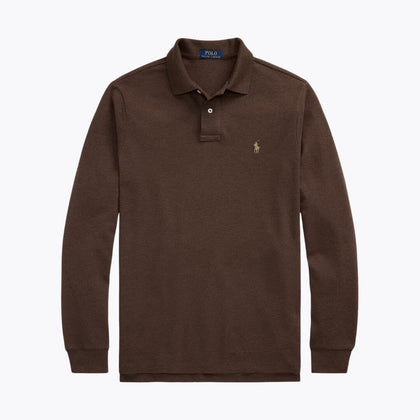 Ralph Lauren Langarm Polo-Shirt Aus Mesh-Baumwolle