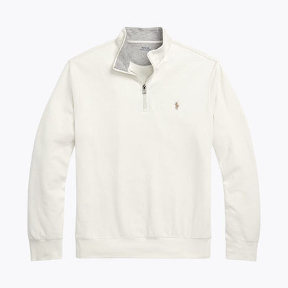 Ralph Lauren Luxury Jersey Pullover Mit Viertel-Reißverschluss