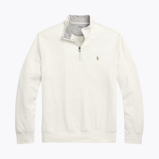 Ralph Lauren Luxury Jersey Pullover Mit Viertel-Reißverschluss