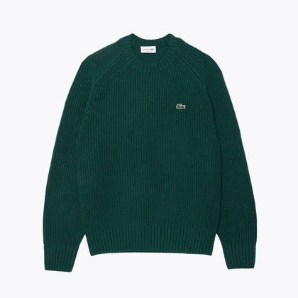 Lacoste Pullover Aus Dicker Gekämmter Wolle Mit Rundhalsausschnitt