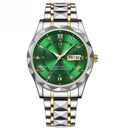 POEDAGAR Luminous Steel 40mm Herrenarmbanduhr - Wasserdicht | Edelstahl