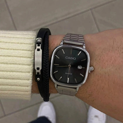 CASIO Luxuriöse 36mm Armbanduhr - Wasserdicht | Edelstahl