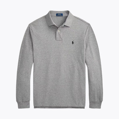 Ralph Lauren Langarm Polo-Shirt Aus Mesh-Baumwolle